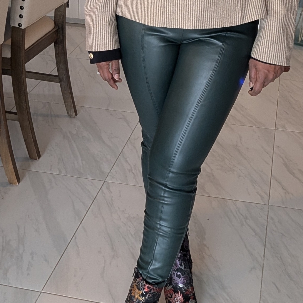 Green Leather Pants